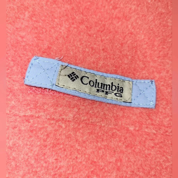 Columbia PFG Fleece Vest Pockets Pink Blue Size Small Fishing Boating Outdoor - Picture 7 of 9